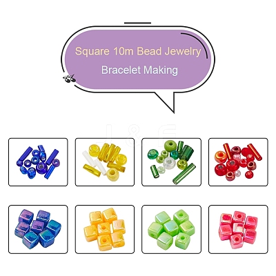 Cube & Seed Beads Kit for DIY Jewelry Making DIY-YW0004-83B-1