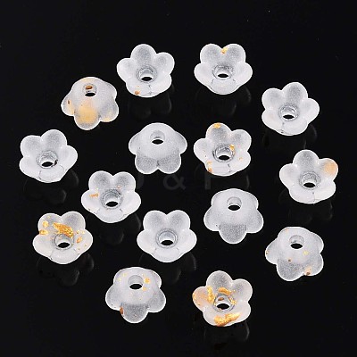 Frosted Transparent Acrylic Beads OACR-N137-72A-1