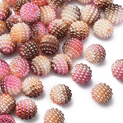 50Pcs Imitation Pearl Acrylic Beads OACR-YW0001-11C-1