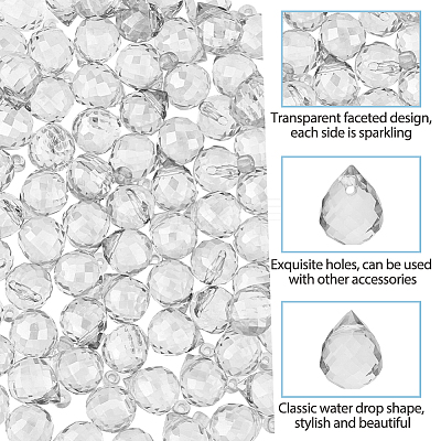 Electroplate Transparent Glass Beads Strands EGLA-FI0001-01B-1
