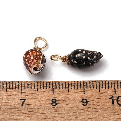 Spiral Shell Pendants PALLOY-JF02492-02-1
