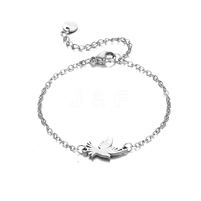304 Stainless Steel Wild Goose Link Bracelets WG08671-01-1