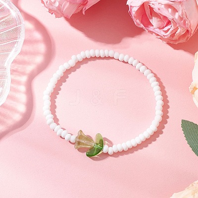 Glass Seed Beads Stretch Bracelets for Women BJEW-MZ00200-01-1