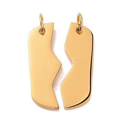 PVD Vacuum Plating Blank 304 Stainless Steel Split Pendants STAS-D188-01G-1