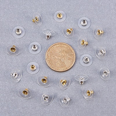 Brass Ear Nuts KK-PH0028-02M-1