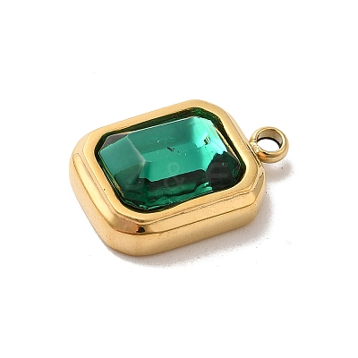 304 Stainless Steel Glass Pendants STAS-L022-062G-04-1