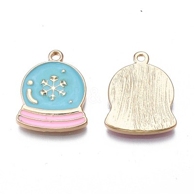 Rack Plating Alloy Enamel Pendants ENAM-S122-69-1