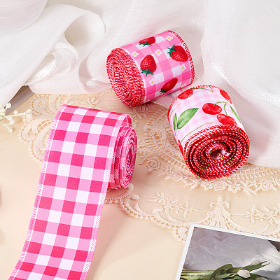 3 Rolls 3 Styles Polyester Ribbon OCOR-TA0003-52-1