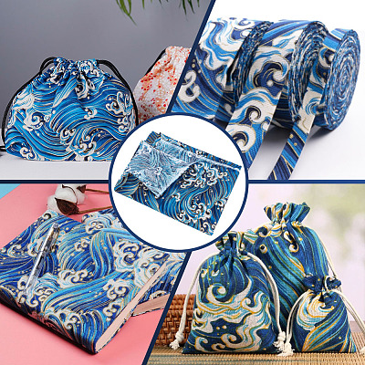 Japanese Style Cotton Fabric DIY-WH0589-004B-03-1