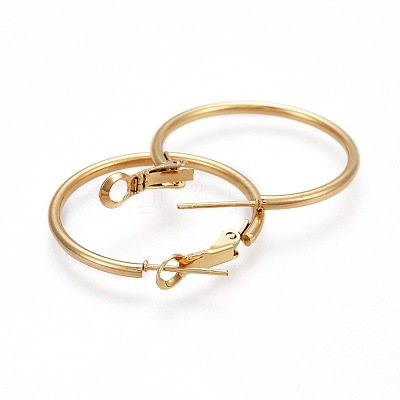 201 Stainless Steel Hoop Earrings EJEW-F188-24G-A-1