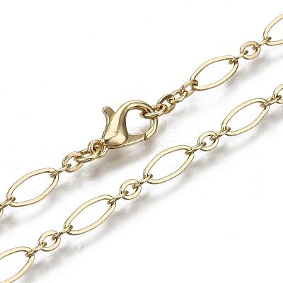 Brass Cable Chains Necklace Making MAK-S072-16B-KC-1