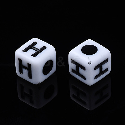 Opaque Acrylic Beads SACR-S273-35F-01-1