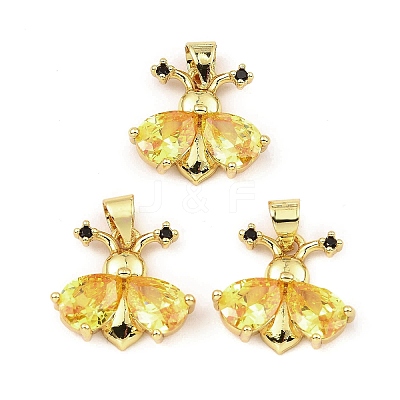 Rack Plating Real 18K Gold Plated Brass Pendants KK-B077-29G-02-1