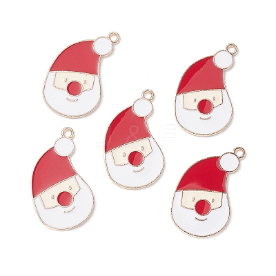 Christmas Alloy Enamel Pendants ENAM-O053-02KCG-1