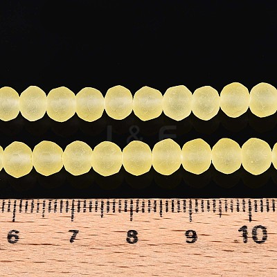 Baking Paint Frosted Glass Beads Strands FGLA-N003-6mm-08-1