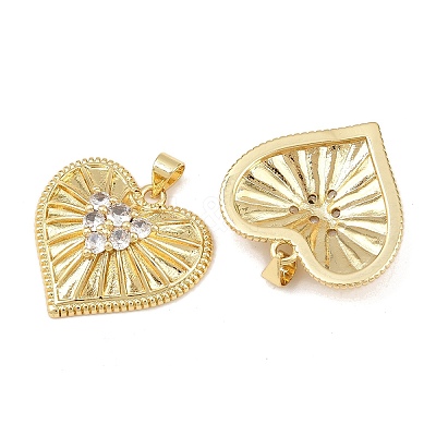 Mother's Day Brass Cubic Zirconia Pendants KK-L251-07G-08-1