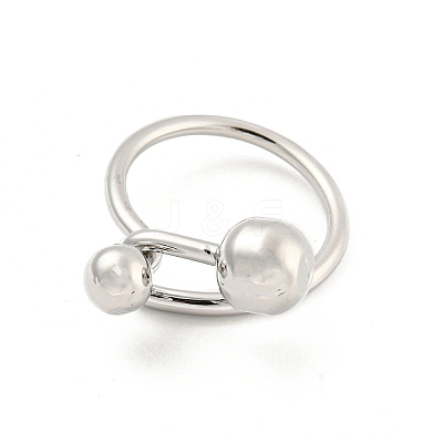 Round Brass Finger Rings RJEW-G309-45P-1
