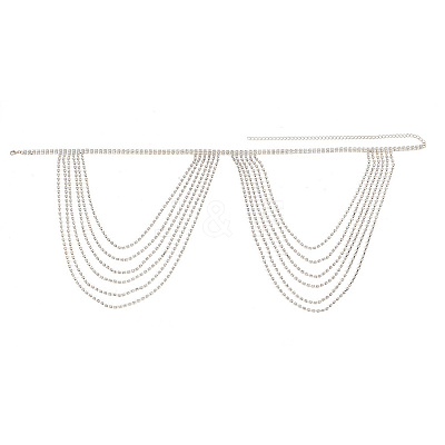 Brass Rhinestone Sexy Shoulder Bra Body Chain FIND-FH0008-13S-1