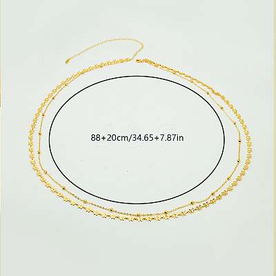 Brass Butterfly Link Chain 2-Strand Waist Chains for Women GG1011-1
