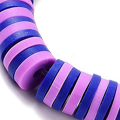 7Pcs 7 Style Polymer Clay Heishi Surfer Stretch Bracelets Set BJEW-SW00088-04-1