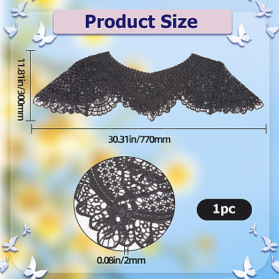 Polyester Computerized Embroidery Collar AJEW-WH0314-95B-1