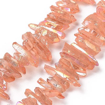 Natural Quartz Crystal Points Beads Strands G-K181-B23-1