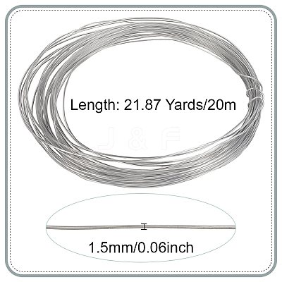 1 Roll 20M Plastic Coated Aluminum Wire OCOR-BC0007-82B-1