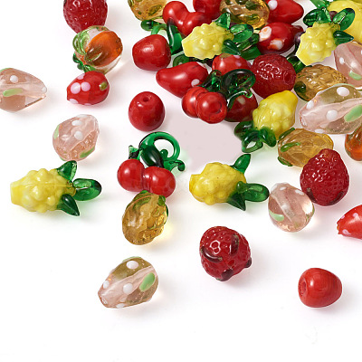 54pcs 9 style Handmade Lampwork Beads LAMP-PJ0001-01-1