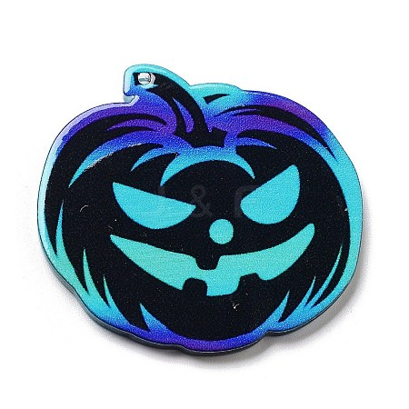 Halloween Theme Opaque Printed Acrylic Pendants SACR-Z005-01C-1