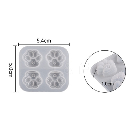 DIY Cat Paw Prints Fondant Silicone Molds X1-DIY-TAC0015-32A-1