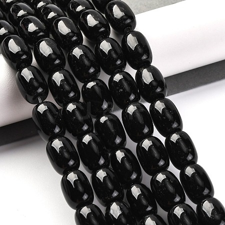 Dyed & Heated Natural Black Onyx Beads Strands G-G177-G01-01-1