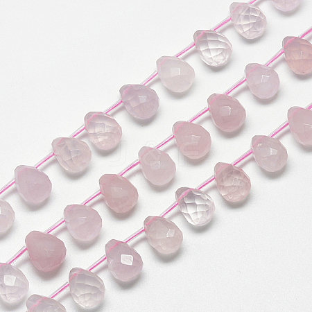 Natural Rose Quartz Beads Strands G-R435-15H-1