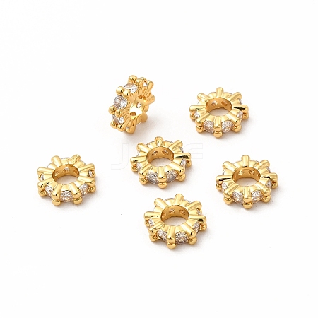 Brass Glass Spacer Beads LS-KK-A178-06G-1