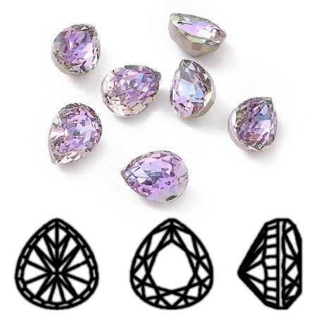 K9 Glass Rhinestone Cabochons RGLA-A025-02A-001VL-1