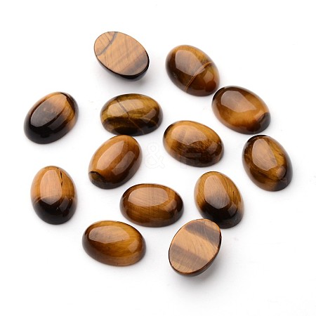 Natural Tiger Eye Oval Cabochons G-L394-06-18x13mm-1