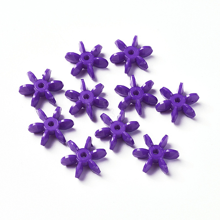Dark Orchid Acrylic Paddle Beads X-SACR-S624-7-1