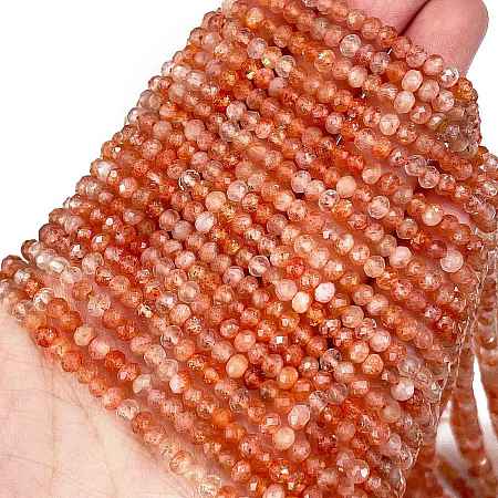 Natural Sunstone Beads Strands G-L597-B02-02-1