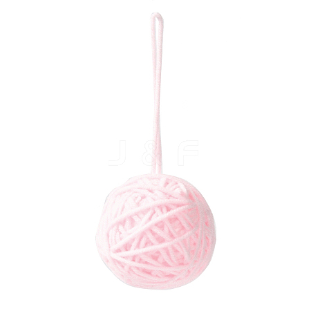 Yarn Knitted Christmas Ball Ornaments AJEW-P106-01C-1