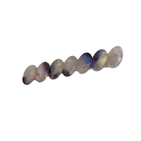 Texture Acetic Acid Oval Cellulose Acetate(Resin) Alligator Hair Clips PW-WGD7845-02-1