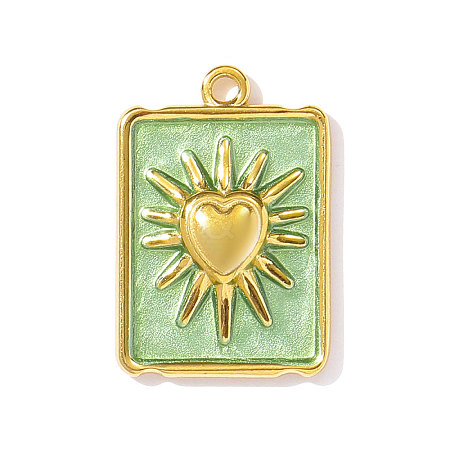 304 Stainless Steel Enamel Pendants STAS-OY002-41G-02-1