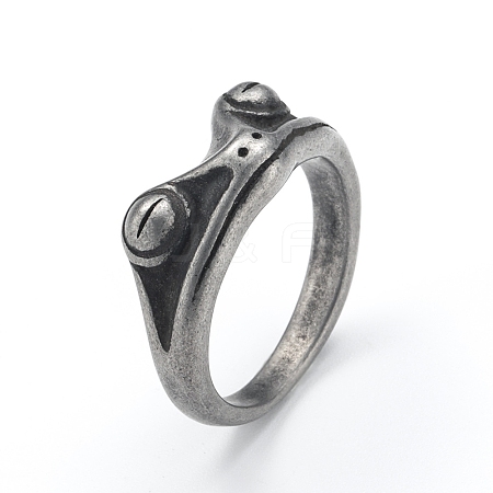 Titanium Steel Frog Finger Rings PW-WGF4234-03-1