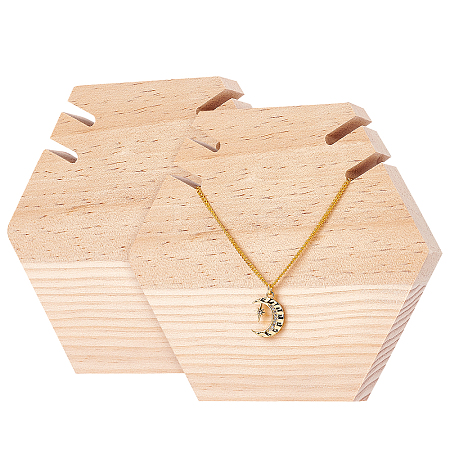 Wooden Necklace Displays Stands NDIS-WH0001-05-1