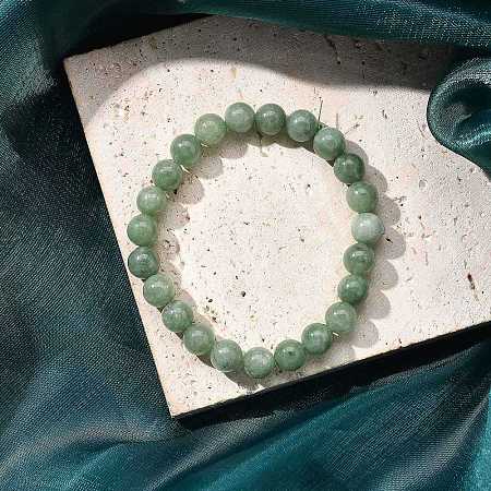 Natural Chalcedony Beaded Stretch Bracelets for Women Men BJEW-F483-04-1