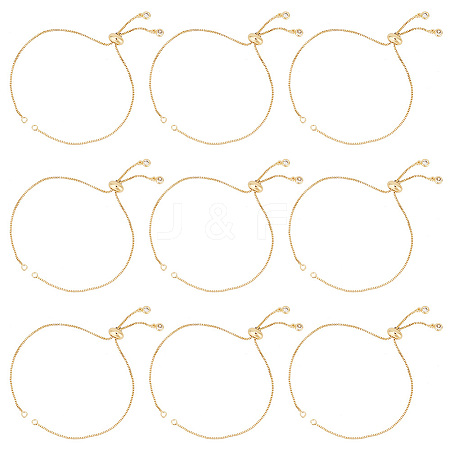 Brass Slider Bracelets Making MAK-UN0001-06G-1