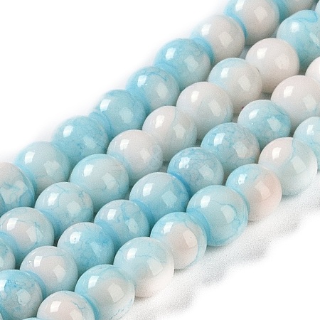 Baking Paint Glass Bead Strands GLAA-H031-01A-10-1