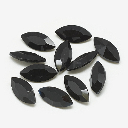 Pointed Back Glass Rhinestone Cabochons RGLA-T083-9x18mm-02-1