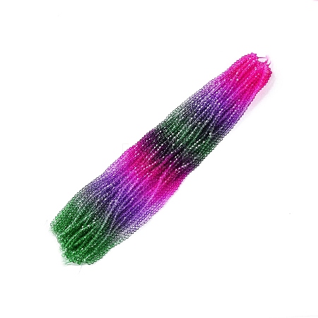 Gradient Color Baking Painted Glass Bead Strands X-DGLA-A039-T6mm-A09-1