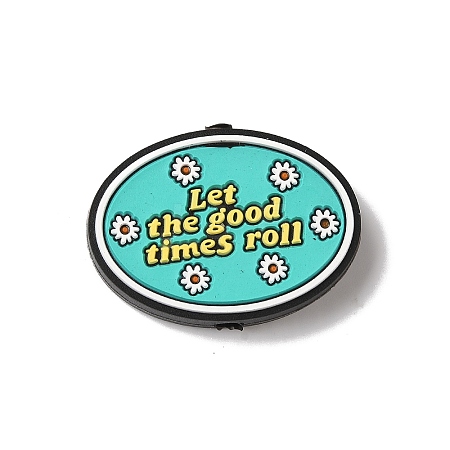 Let The Good Times Roll Daisy Chamomile Flower Positive Vibes Silicone Focal Beads SIL-G011-18A-1