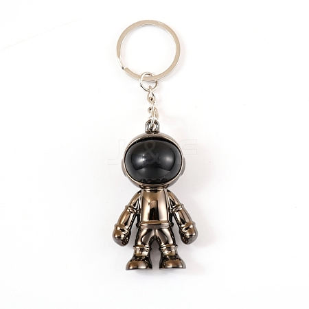 Plastic Astronaut Keychains KEYC-WH0024-02B-1