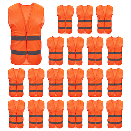 20Pcs Cloth Reflective Safety Vest AJEW-GO0005-12A-1
